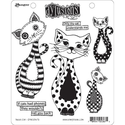 Dyan Reaveley's Dylusions Stamps   «Puddy Cat»  6 pièces